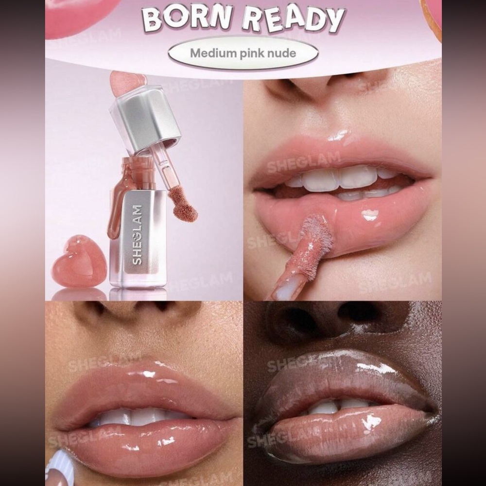 BRAND NEW 2 Pack Sheglam Glass Lock Air Gloss in Born Ready and French Toast
